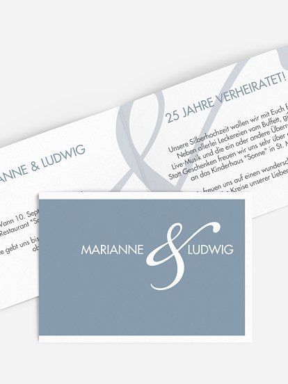 Einladung zur Silberhochzeit Perfect Match