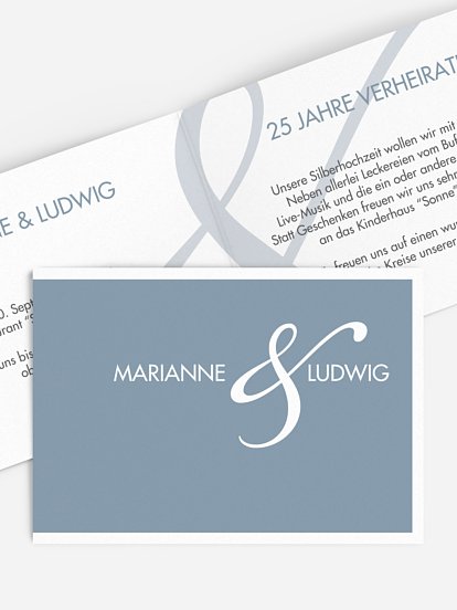 Einladung zur Silberhochzeit Perfect Match