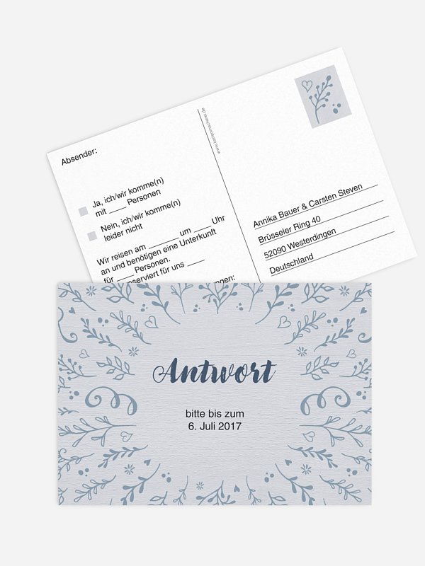 Antwortkarte Hochzeit Lovely Branch
