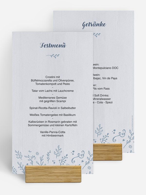 Menükarte Hochzeit Lovely Branch