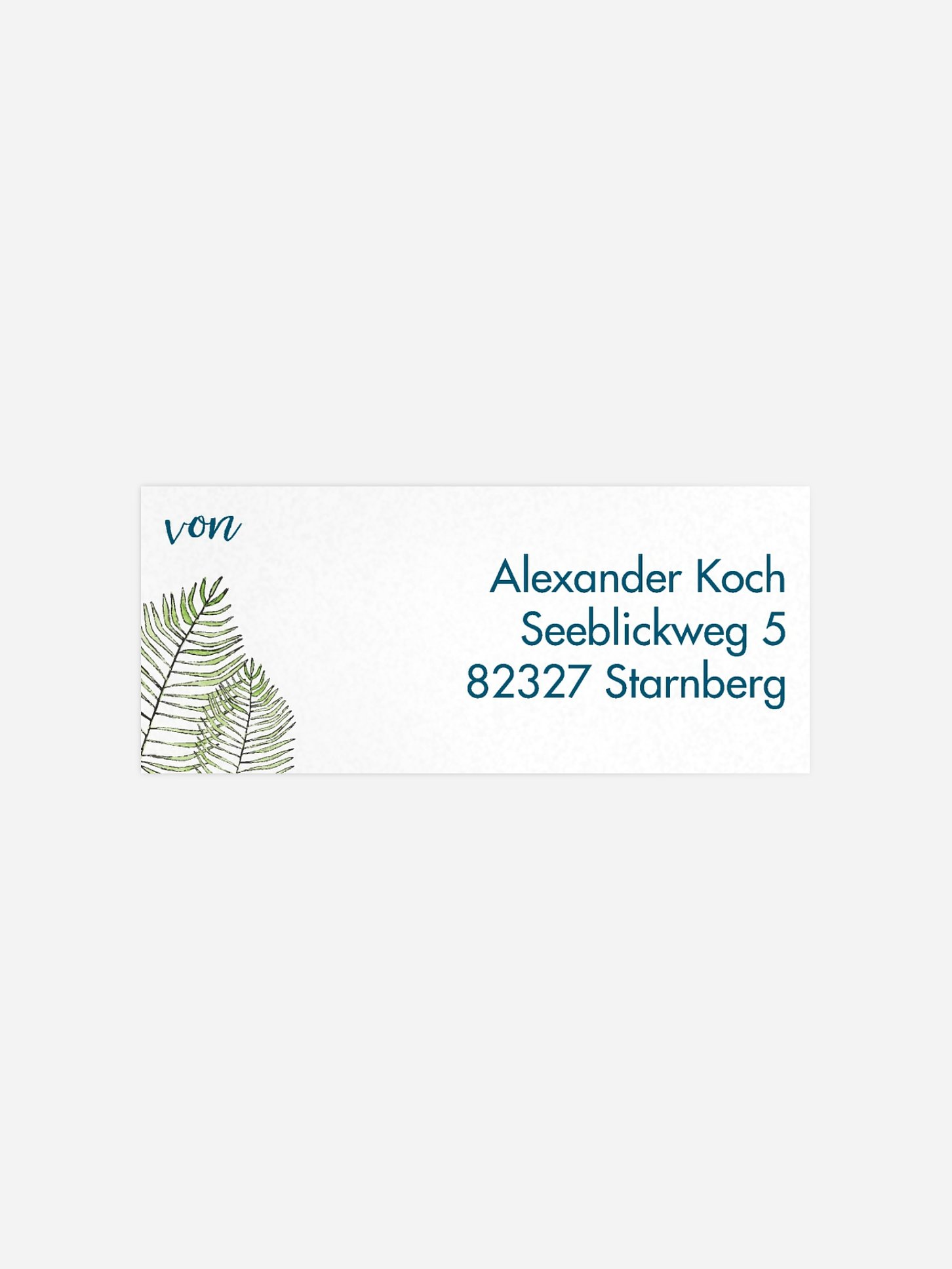 Absenderaufkleber Geburtstag Love Palms