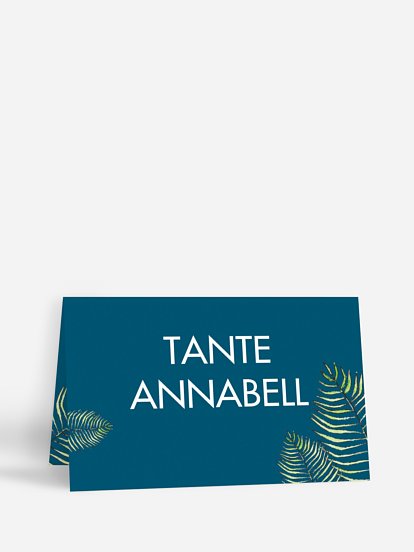 Tischkarte Geburtstag Love Palms
