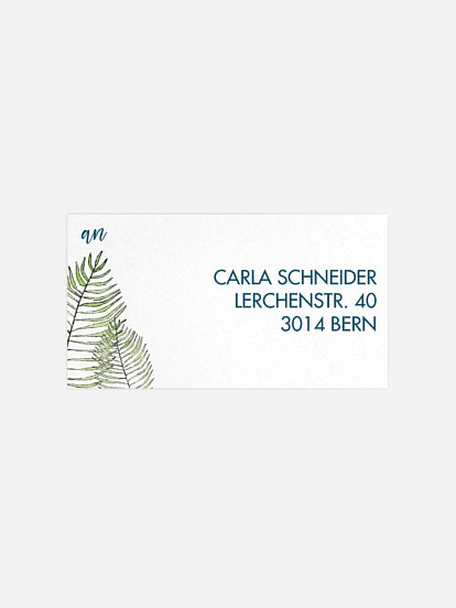 Empfängeraufkleber Geburtstag Love Palms