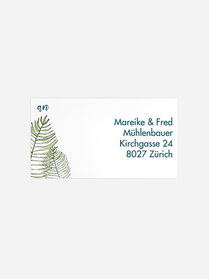 Empfängeraufkleber Party Love Palms