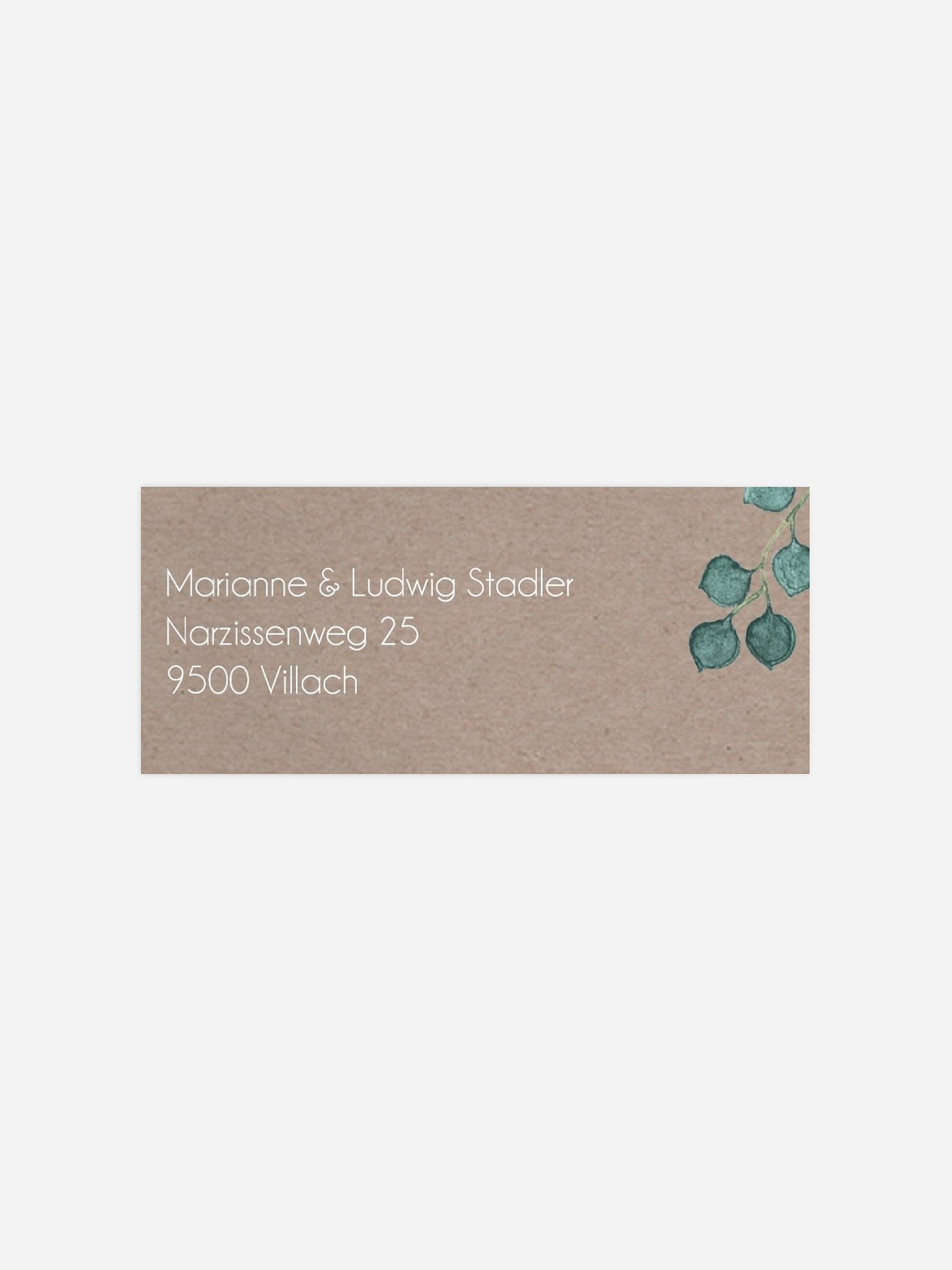 Absenderaufkleber Silberhochzeit Vintage Rose