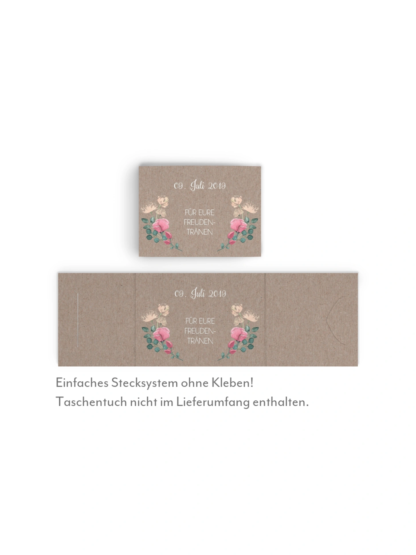 Freudentränen-Taschentücher Vintage Rose