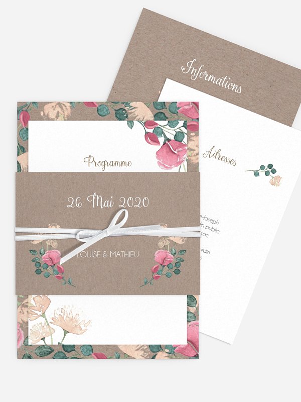 Faire-part mariage Jardin vintage