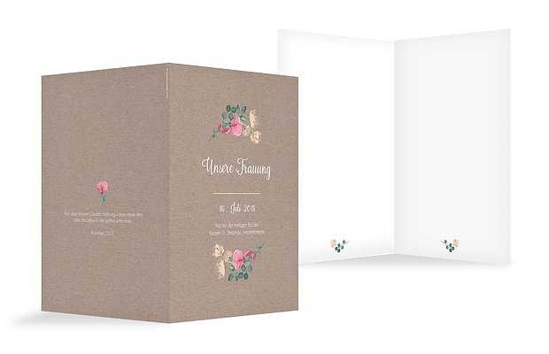Kirchenheft Hochzeit Vintage Rose