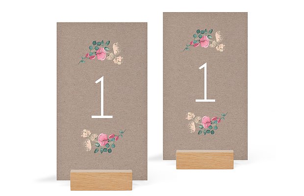Tischnummer Vintage Rose