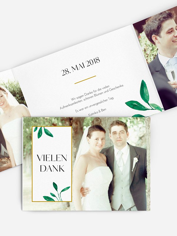Dankeskarte Hochzeit Botanic Love