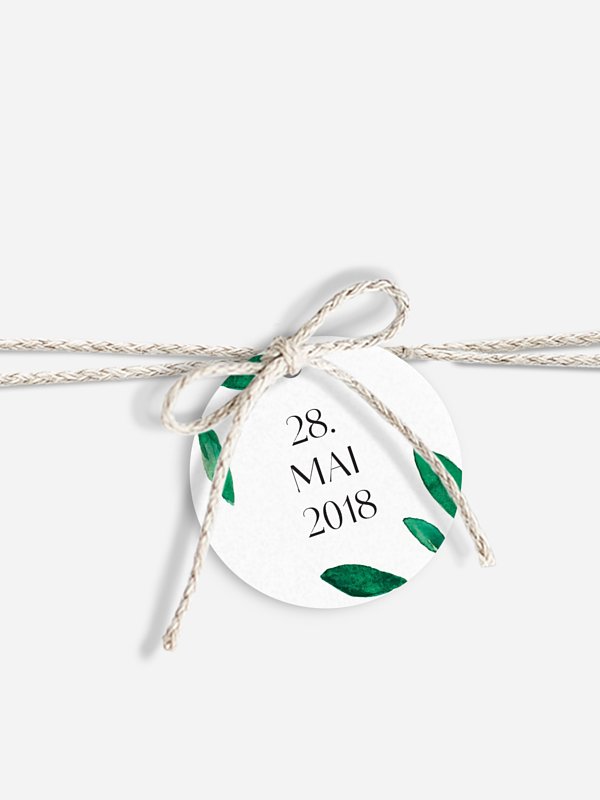 Anhänger mit Band zur Hochzeit Botanic Love