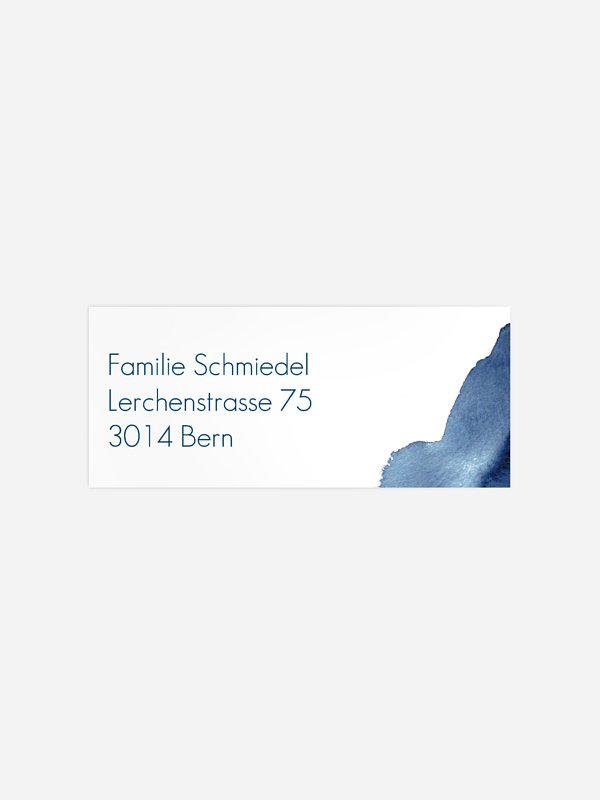 Absenderaufkleber Trauer Modern Aquarelle