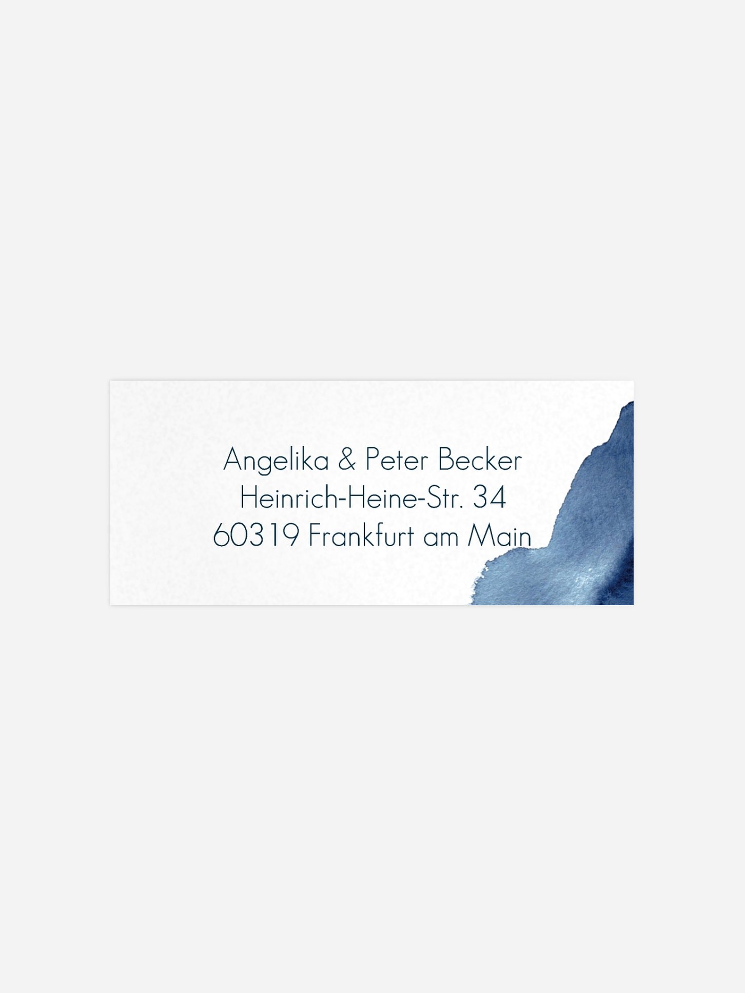 Absenderaufkleber Silberhochzeit Modern Aquarelle