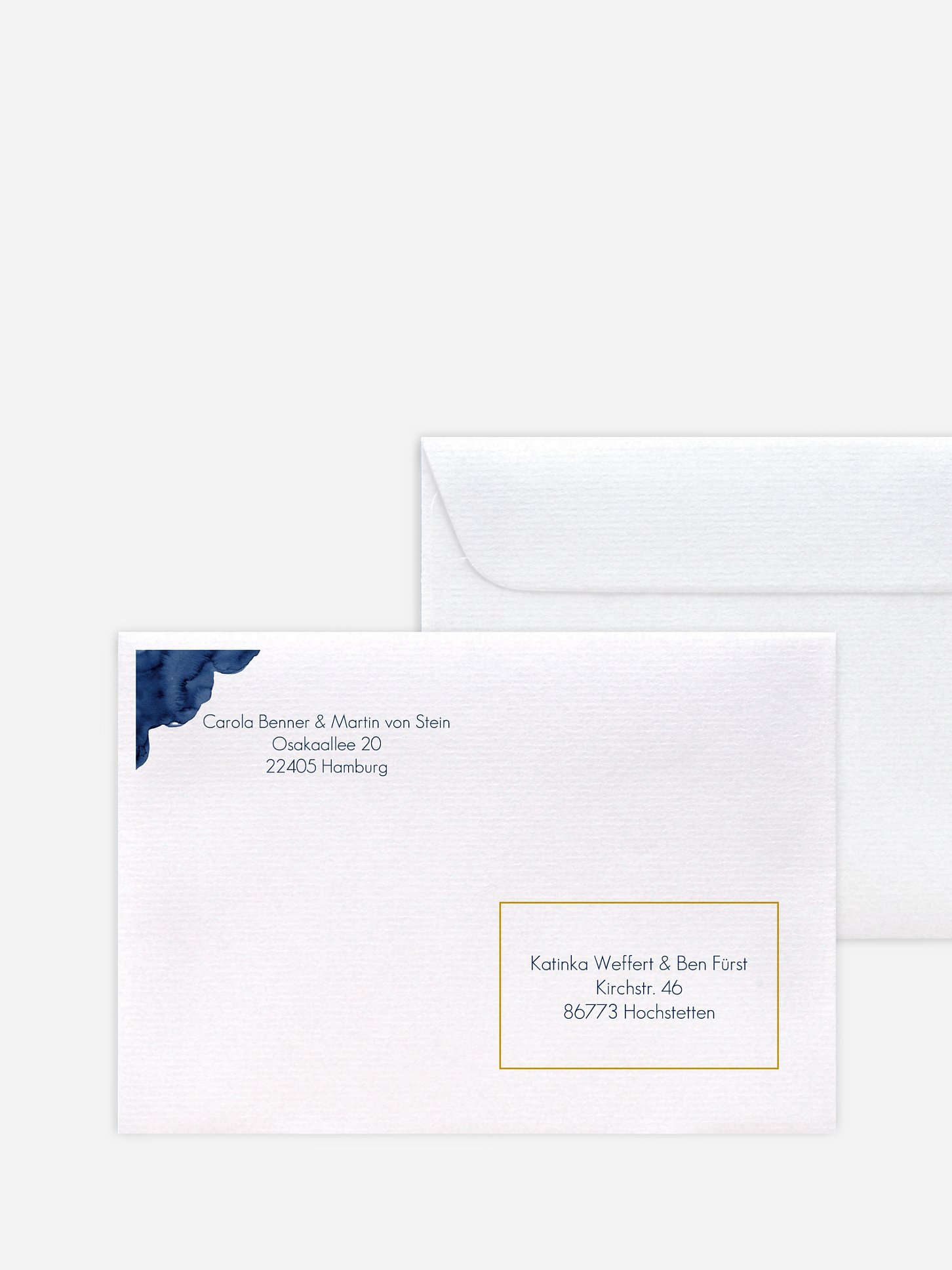 Bedruckter Briefumschlag Hochzeit Modern Aquarelle