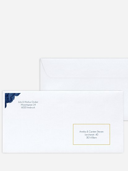 Bedruckter Briefumschlag Hochzeit Modern Aquarelle