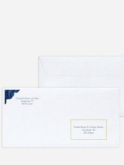 Bedruckter Briefumschlag Hochzeit Modern Aquarelle