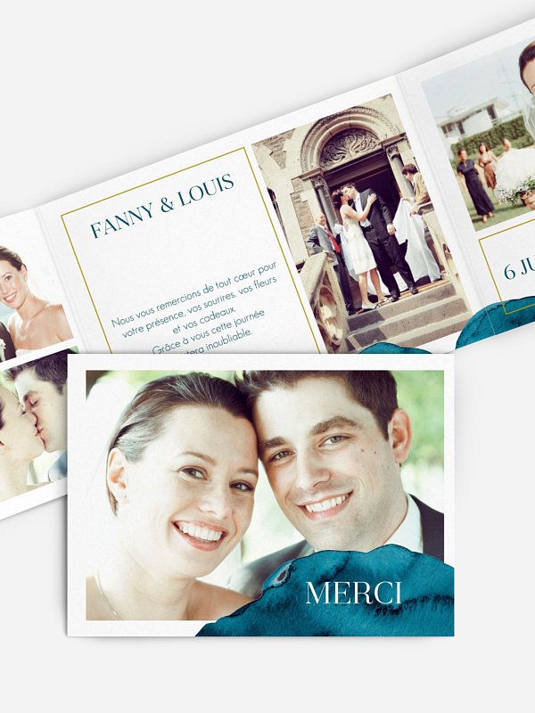 Carte de remerciements Aquarelle moderne