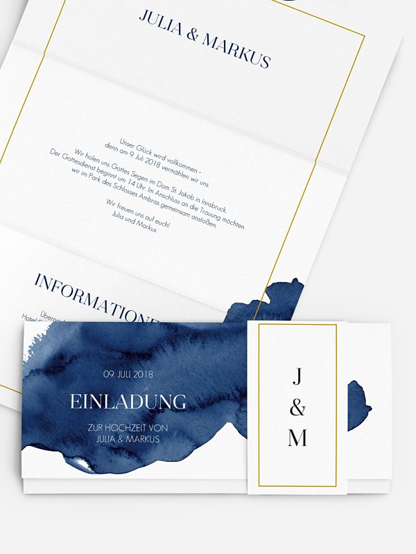 Hochzeitseinladung Modern Aquarelle