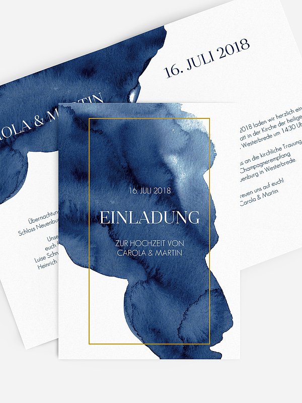 Hochzeitseinladung Modern Aquarelle