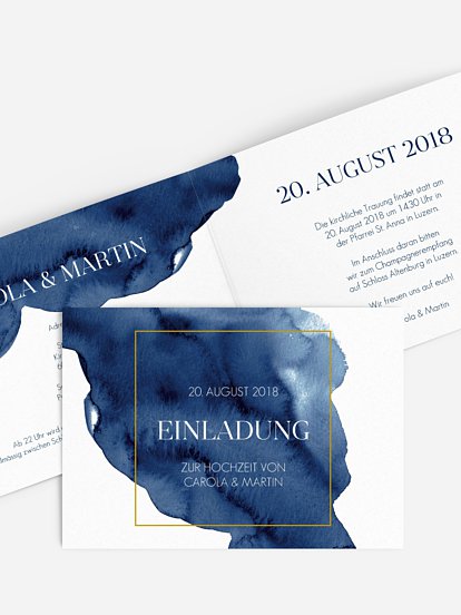 Hochzeitseinladung Modern Aquarelle
