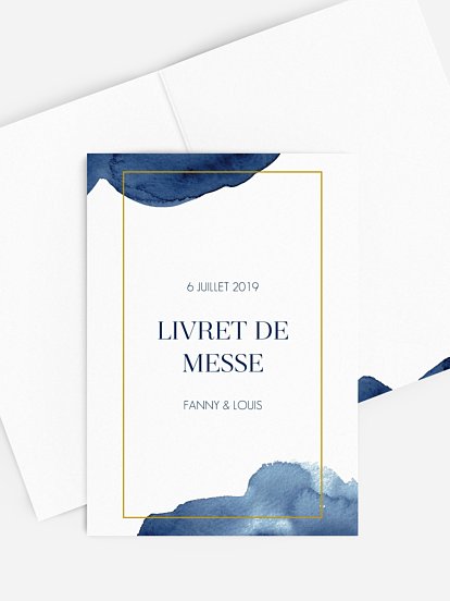 Livret de messe mariage Aquarelle moderne