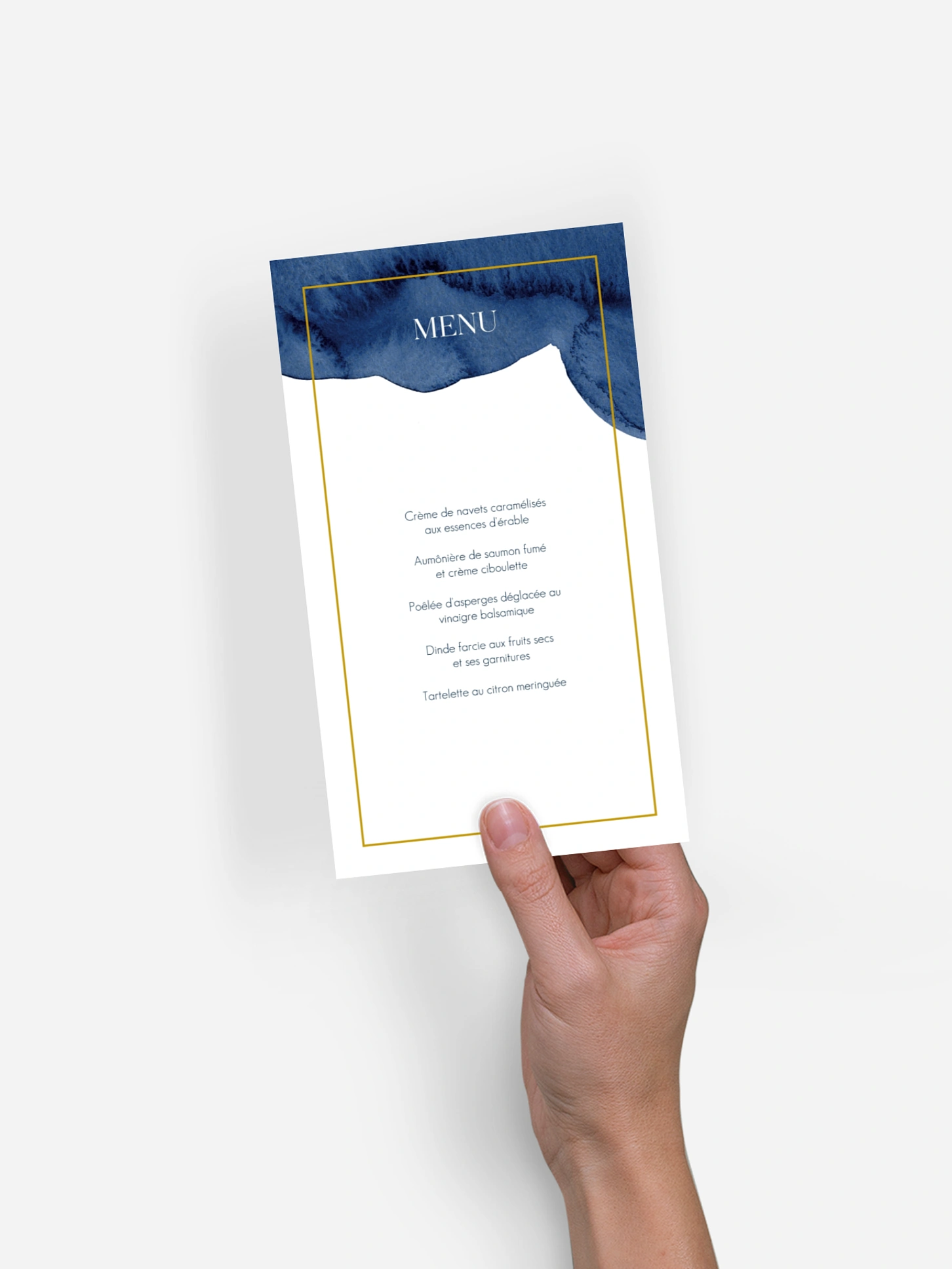 Menu mariage Aquarelle moderne