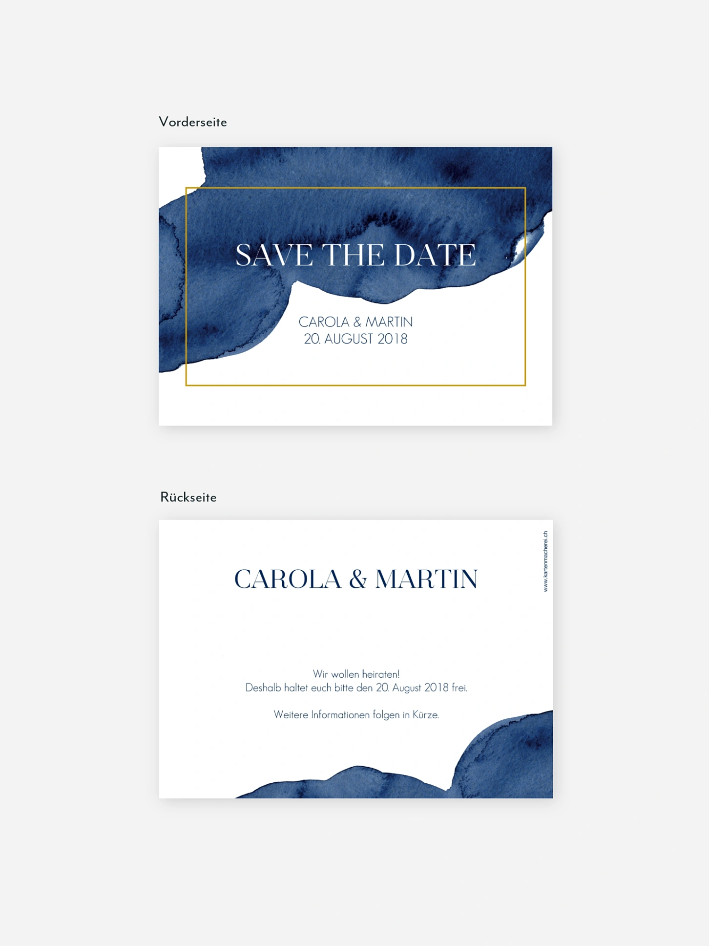 Save-the-Date Karte Modern Aquarelle