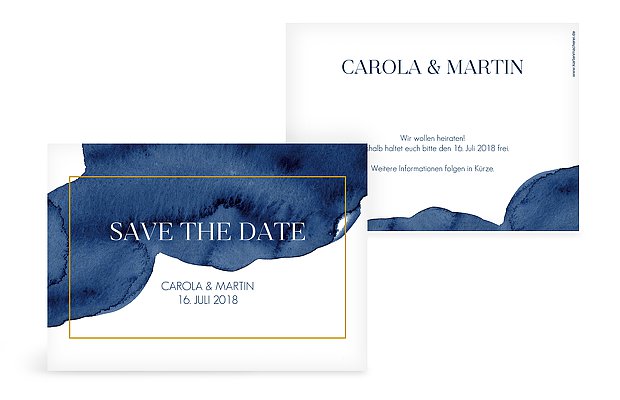 Save-the-Date Karte Modern Aquarelle