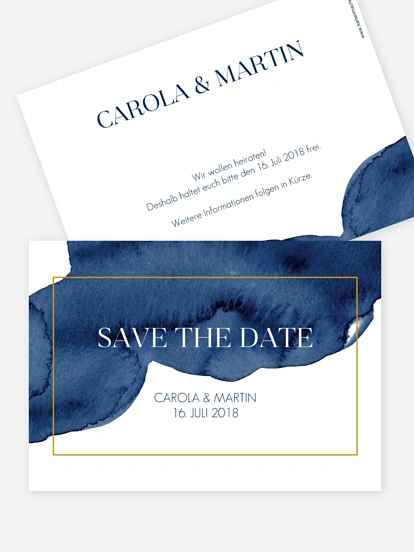 Save-the-Date Karte Modern Aquarelle