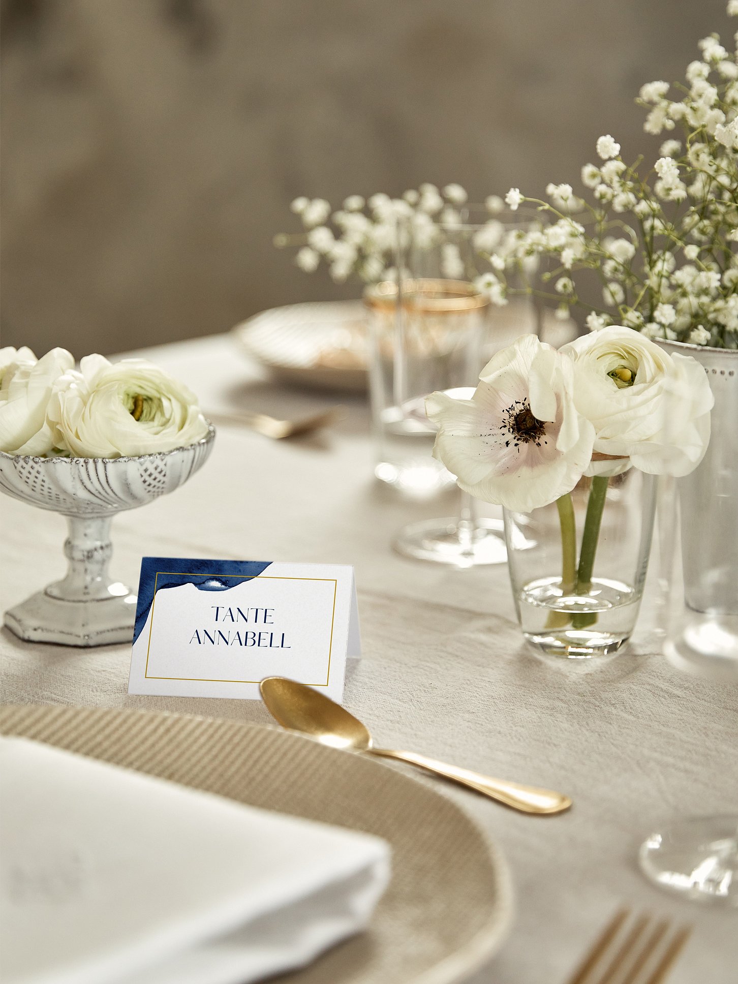Tischkarte Hochzeit Modern Aquarelle
