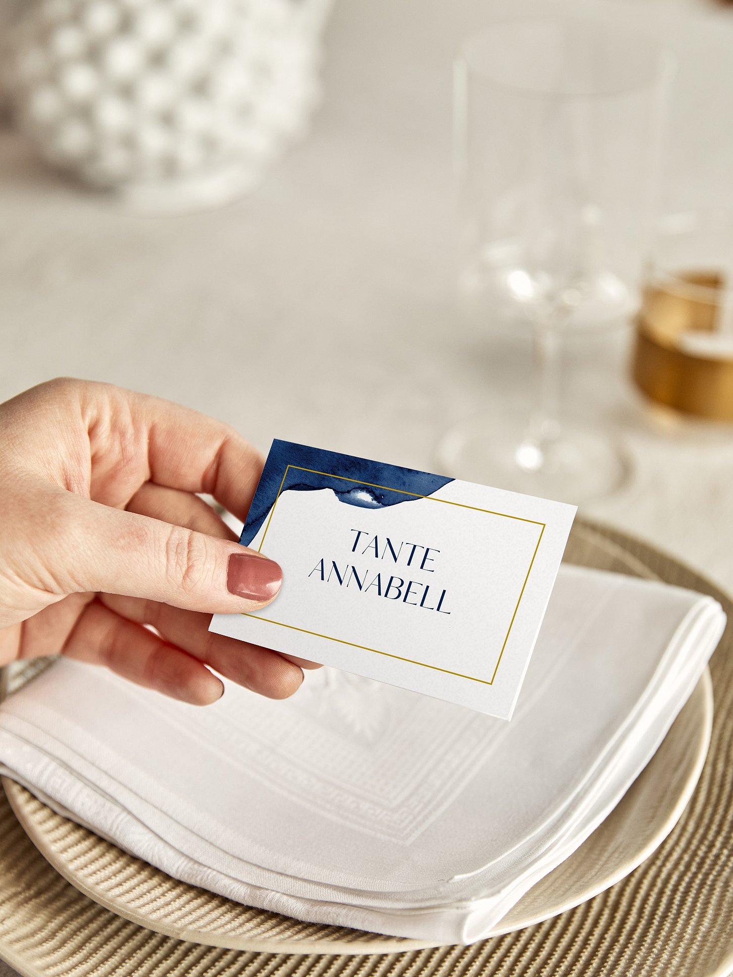 Tischkarte Hochzeit Modern Aquarelle