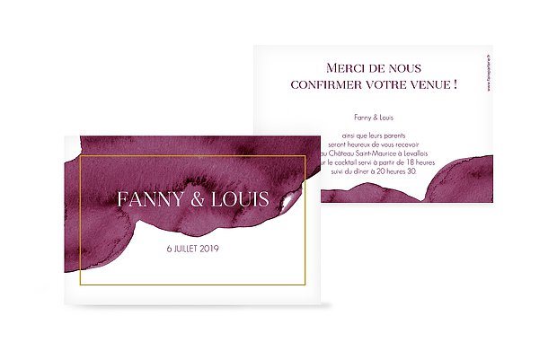 Carton d'invitation Aquarelle moderne