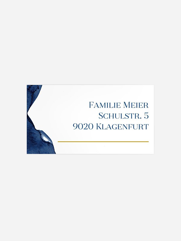 Empfängeraufkleber Trauer Modern Aquarelle