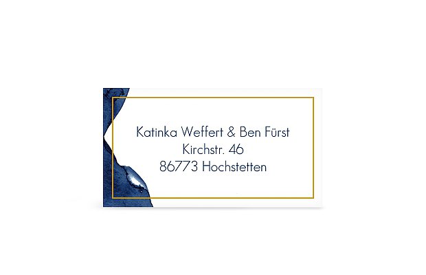 Empfängeraufkleber Hochzeit Modern Aquarelle