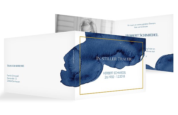 Trauerkarte Modern Aquarelle