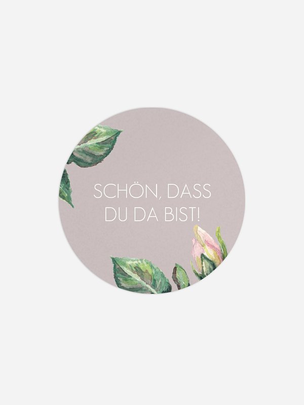 Geschenkaufkleber Hochzeit Floret