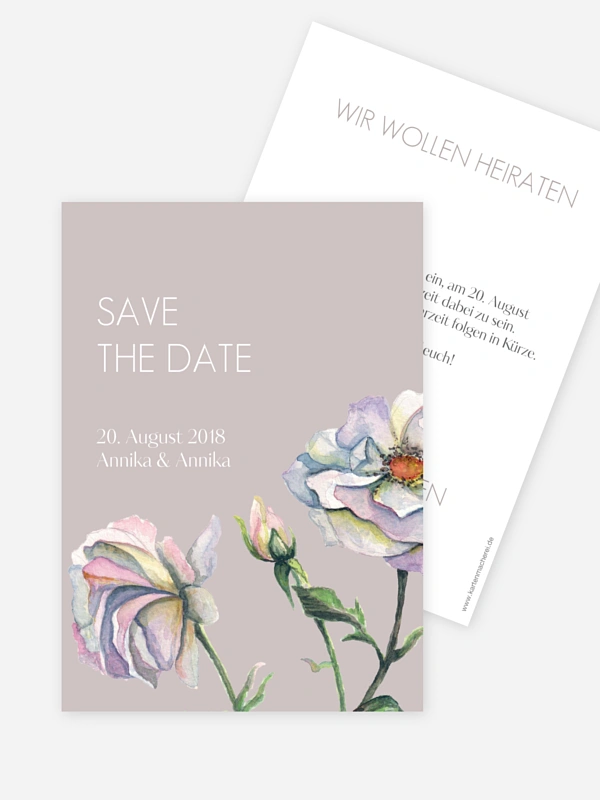 Save-the-Date Karte Floret