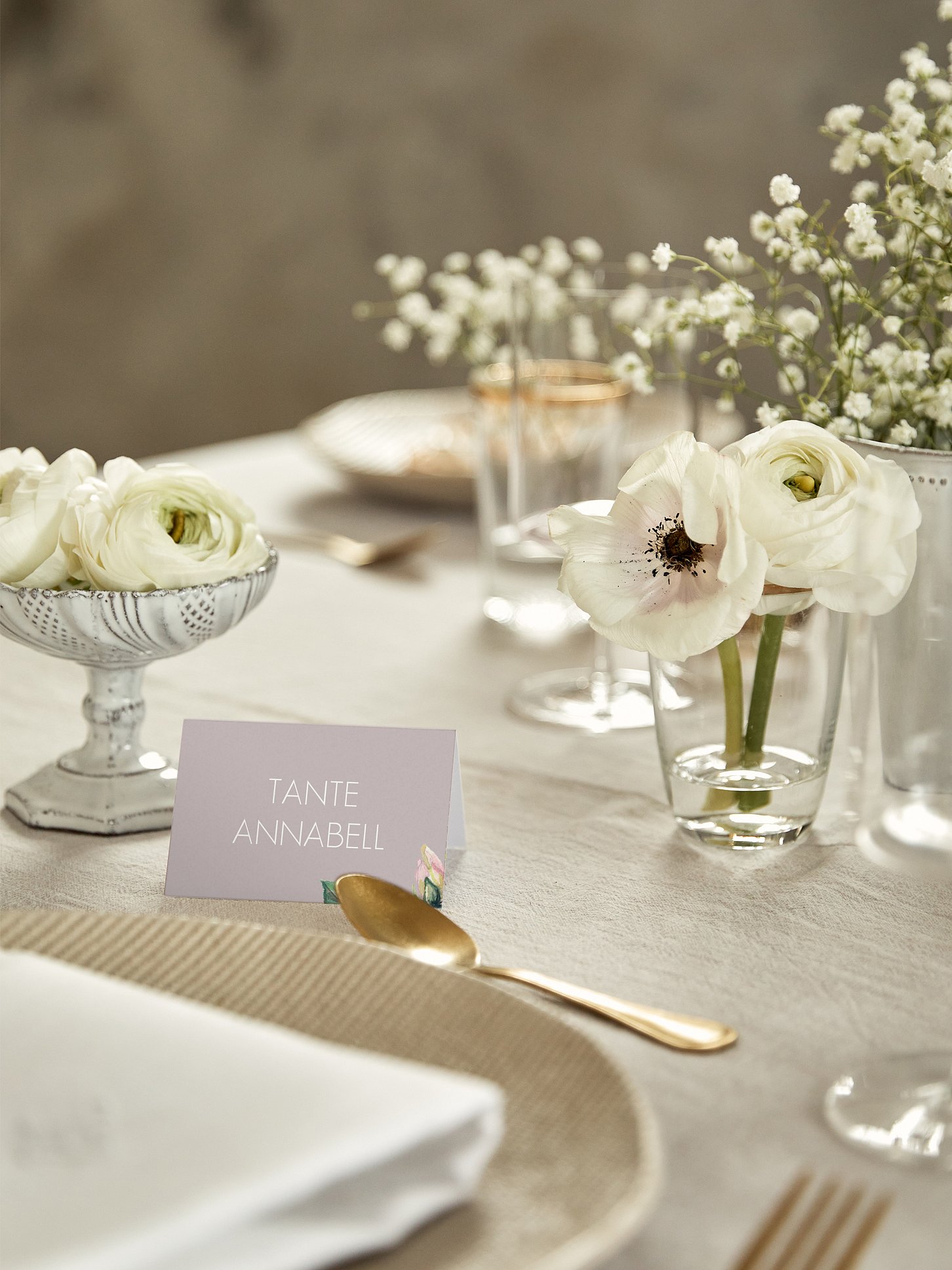 Tischkarte Hochzeit Floret