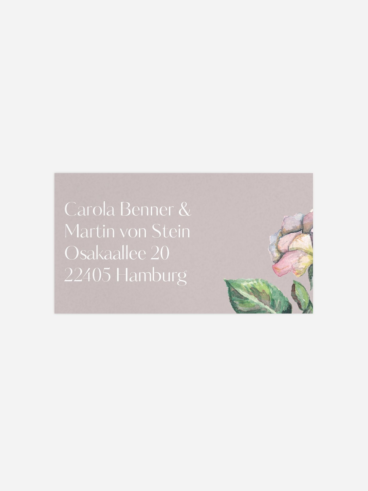 Empfängeraufkleber Hochzeit Floret