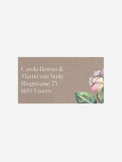 Empfängeraufkleber Hochzeit Floret