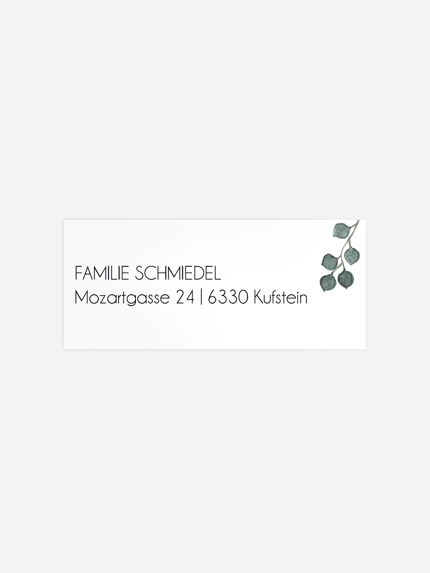 Absenderaufkleber Trauer Andenken