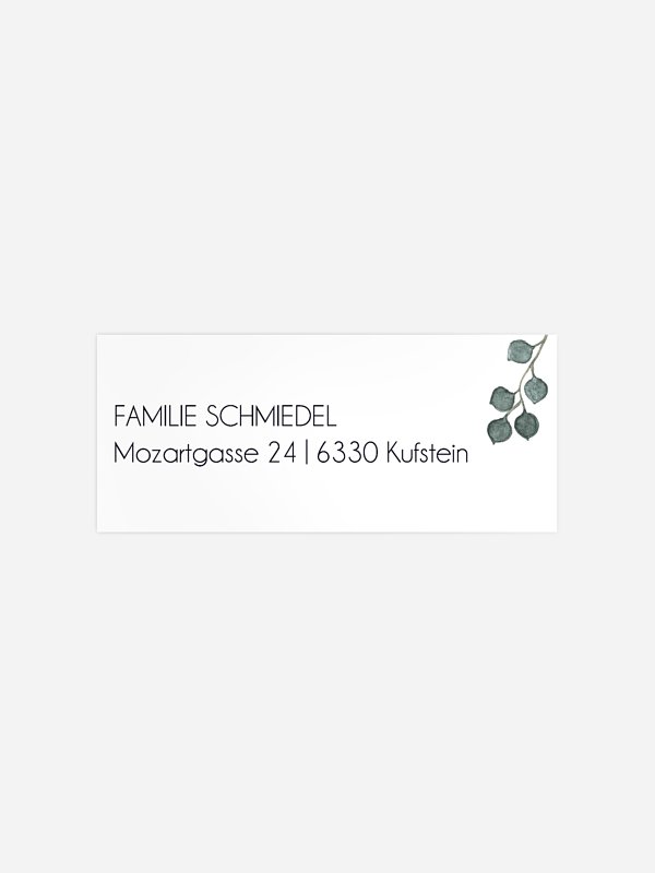 Absenderaufkleber Trauer Andenken