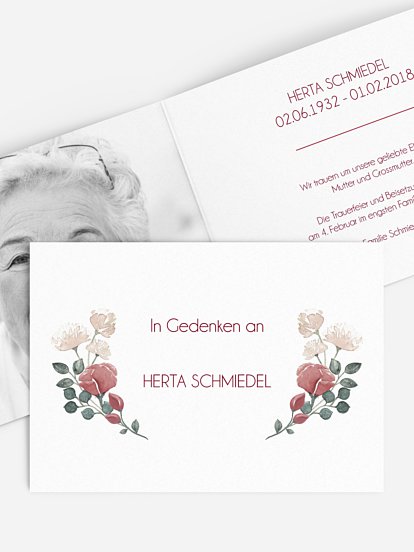 Trauerkarte Andenken