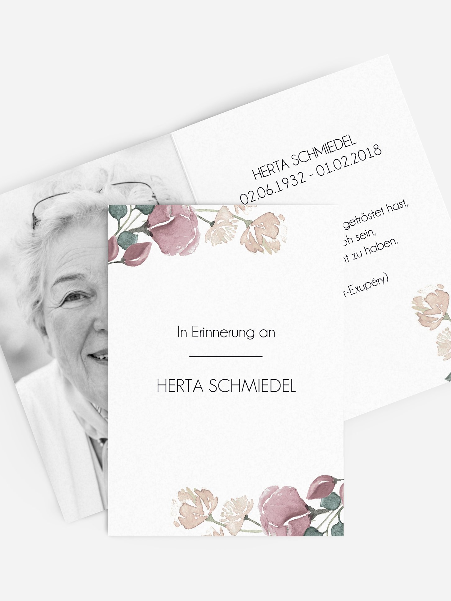 Sterbebild Andenken
