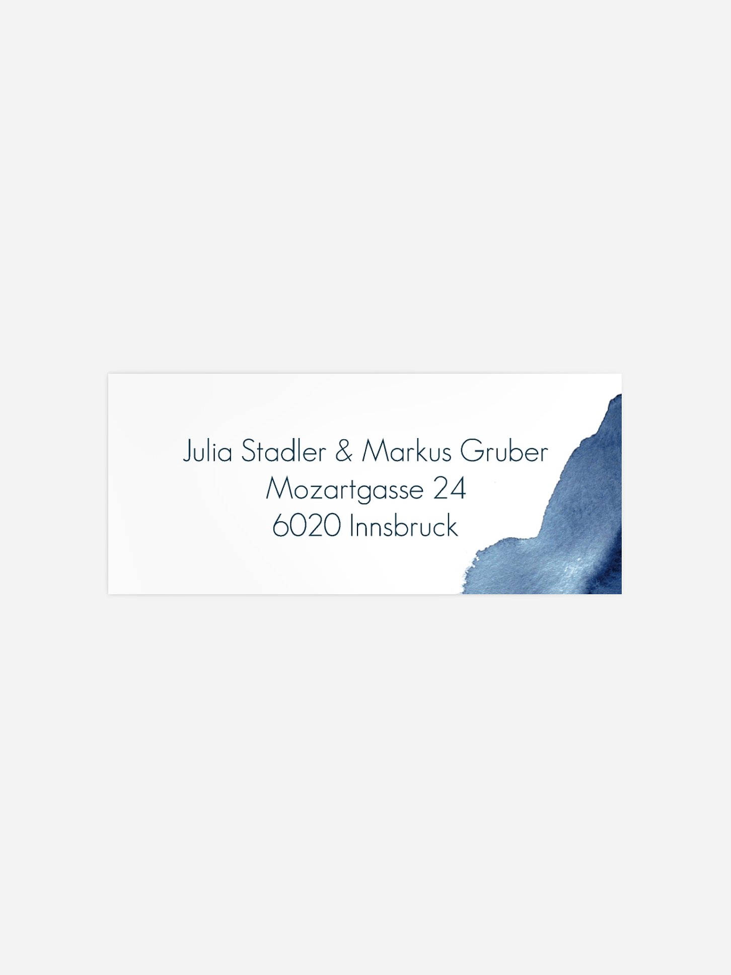 Absenderaufkleber Hochzeit Modern Aquarelle Premium