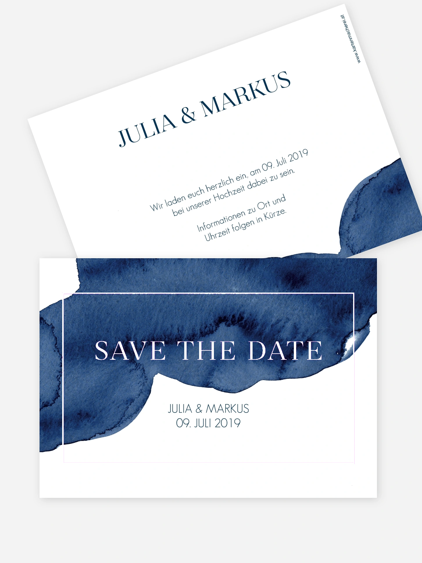 Save-the-Date Karte Modern Aquarelle Premium