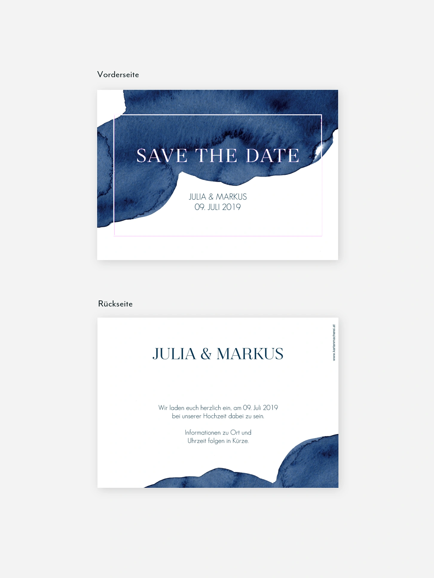 Save-the-Date Karte Modern Aquarelle Premium