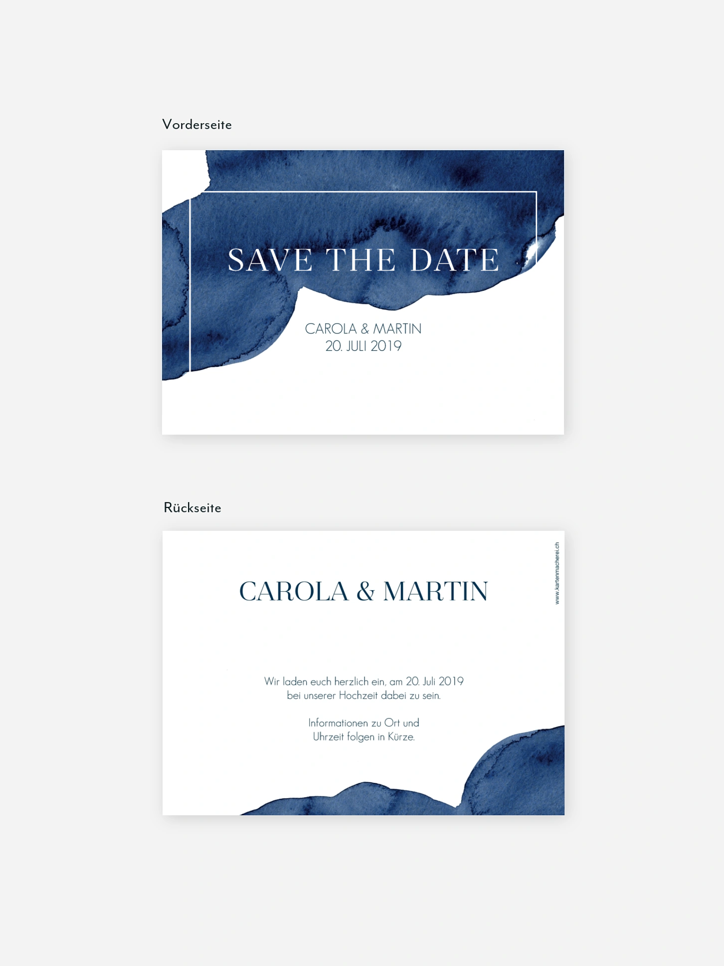 Save-the-Date Karte Modern Aquarelle Premium