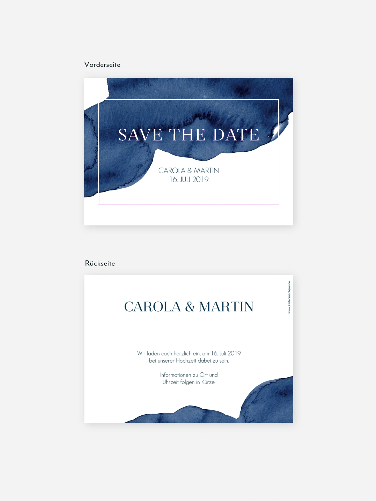 Save-the-Date Karte Modern Aquarelle Premium