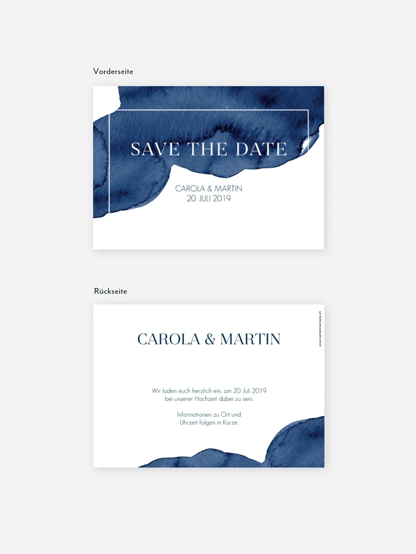 Save-the-Date Karte Modern Aquarelle Premium